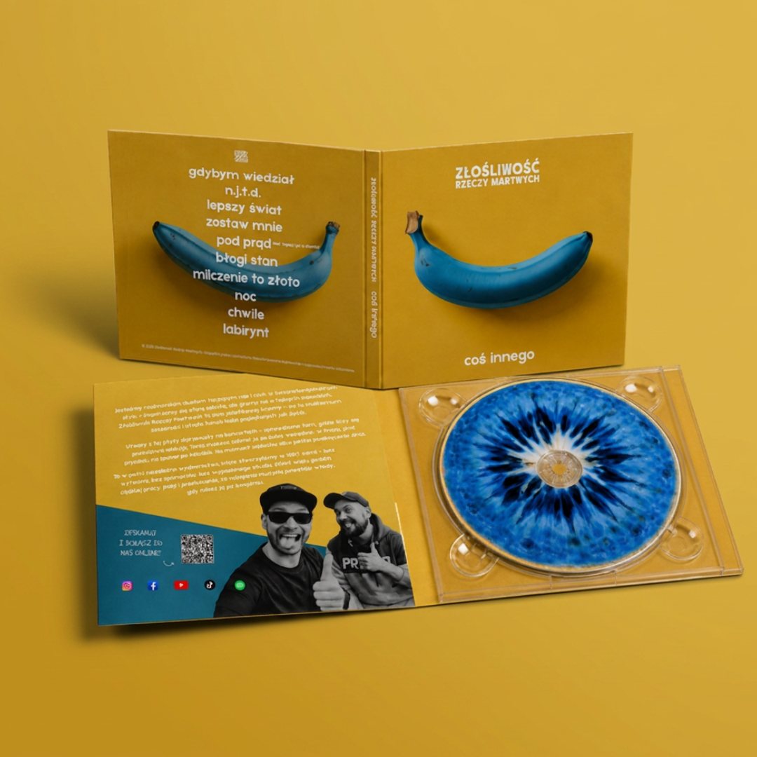 Mockup albumu Coś innego zespołu Złośliwość Rzeczy Martwych z płytą CD
